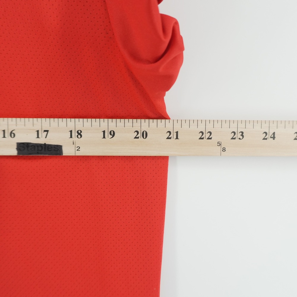 Adidas Polo Shirt Mens M Red Climacool Short Sleeve Golf Athletic Logo - Picture 6 of 6